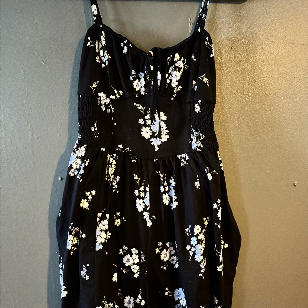 Floral Black Dress